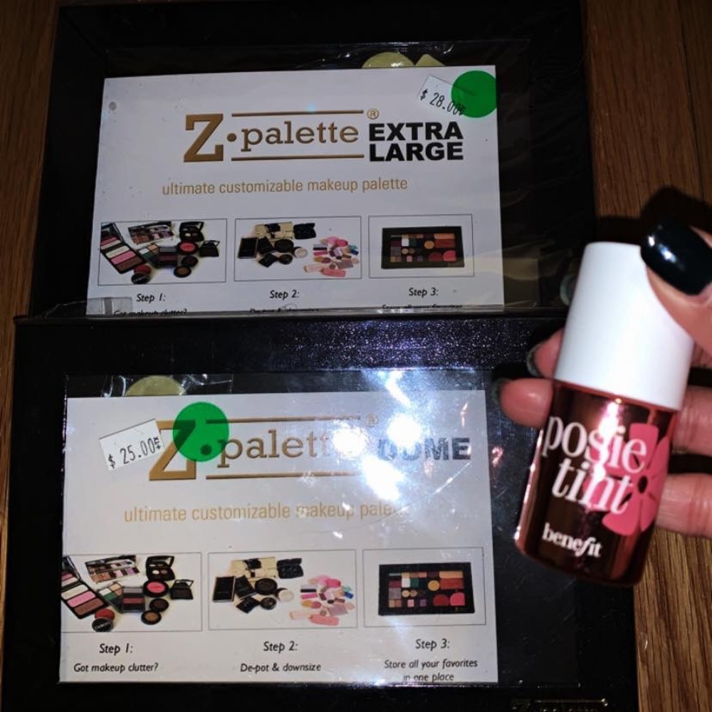 Makeup Cases by Z Pallet and Benefit tint